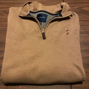 U.S. Polo Assn. Men's Brown Zip-Up Sweater